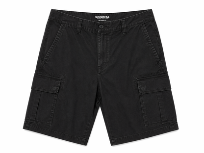 Sonoma Cargo Shorts – Washed Black (Relaxed Fit)