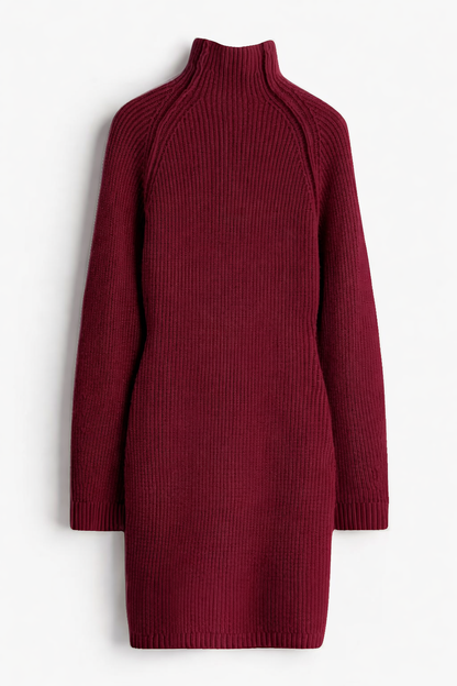 H&M Ribbed Knit Dress – Burgundy