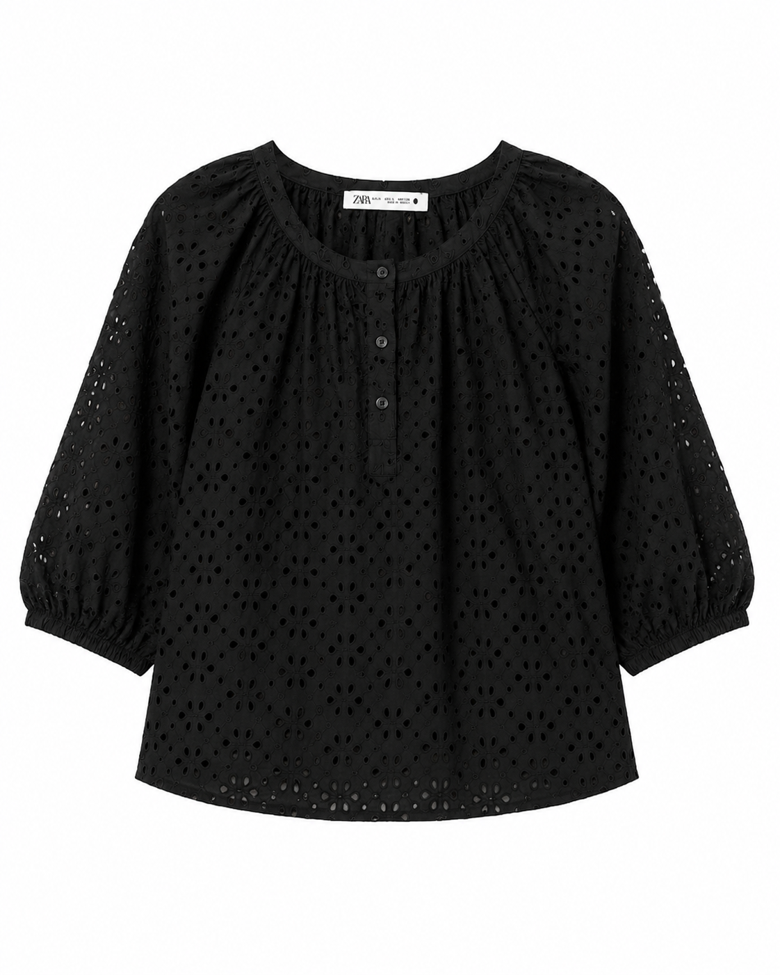 Zara – Broderie Anglaise Cotton Blouse