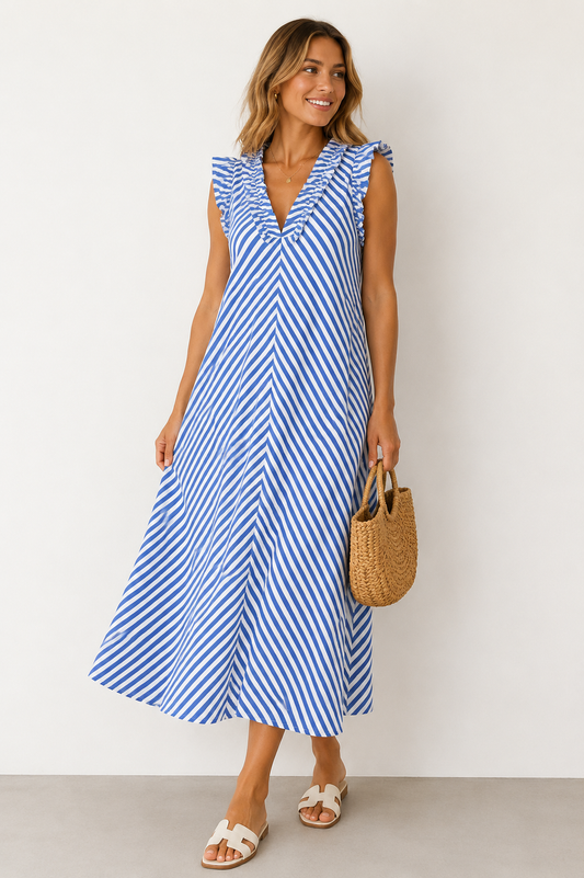 Sfera Basics Striped Midi Dress