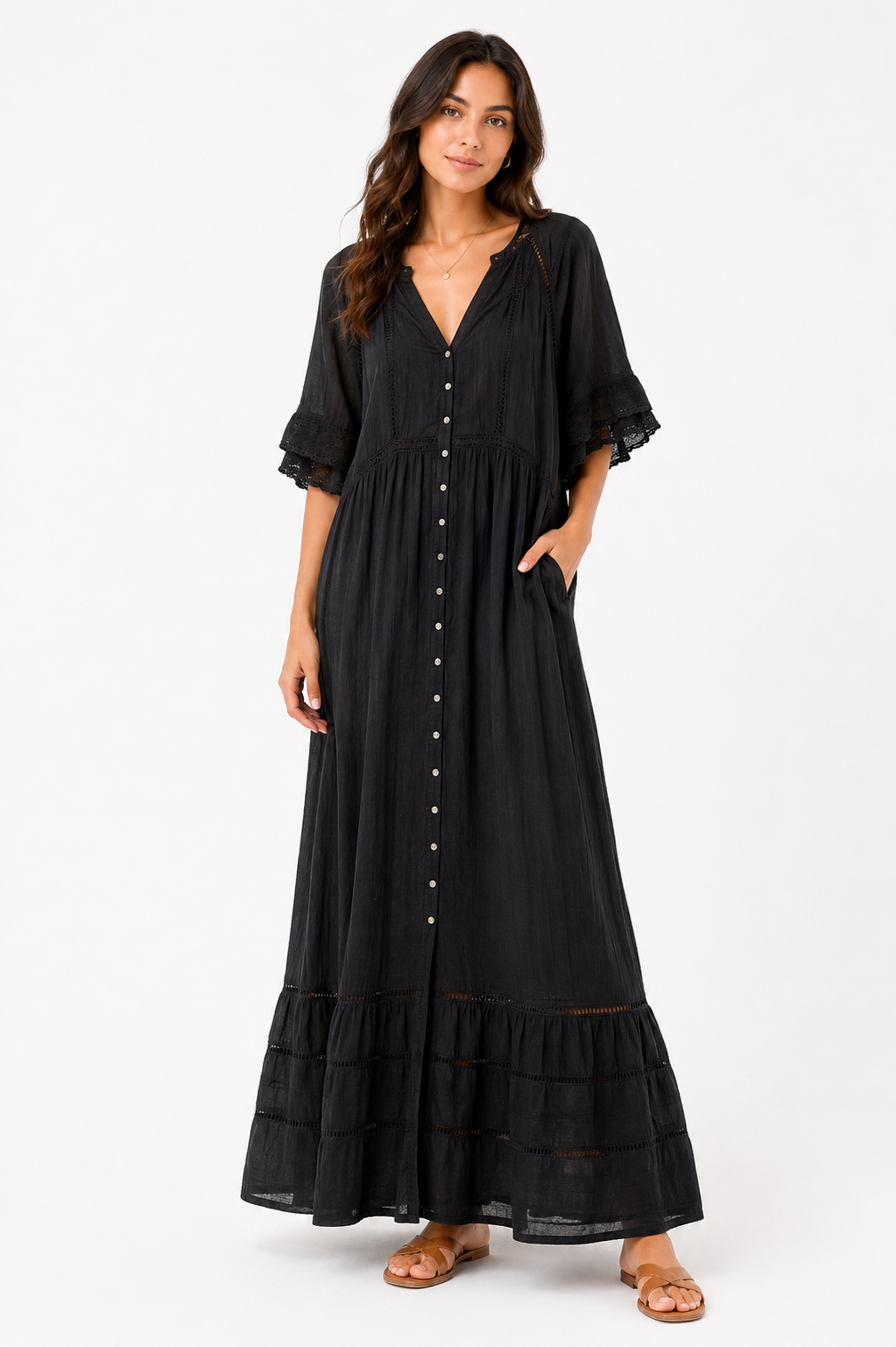 Gap – Button-Front Maxi Dress