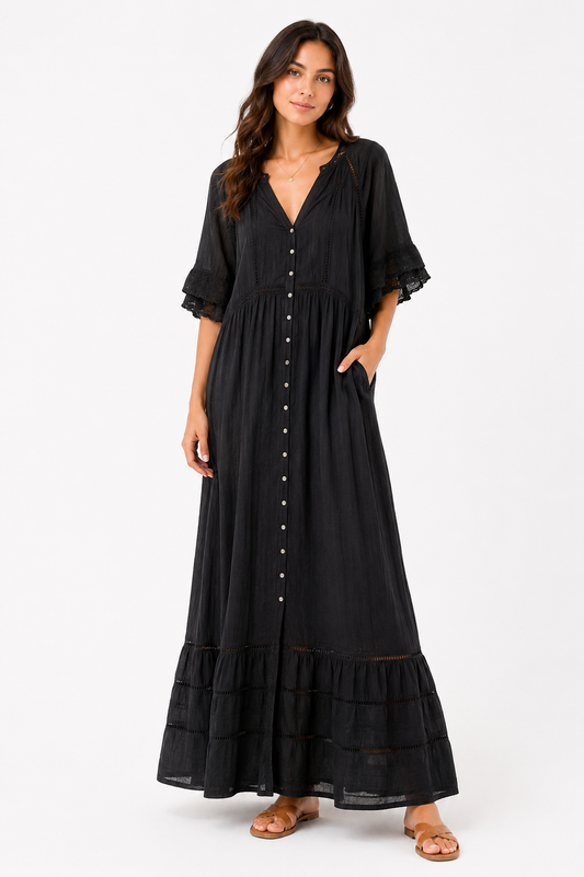 Gap – Button-Front Maxi Dress