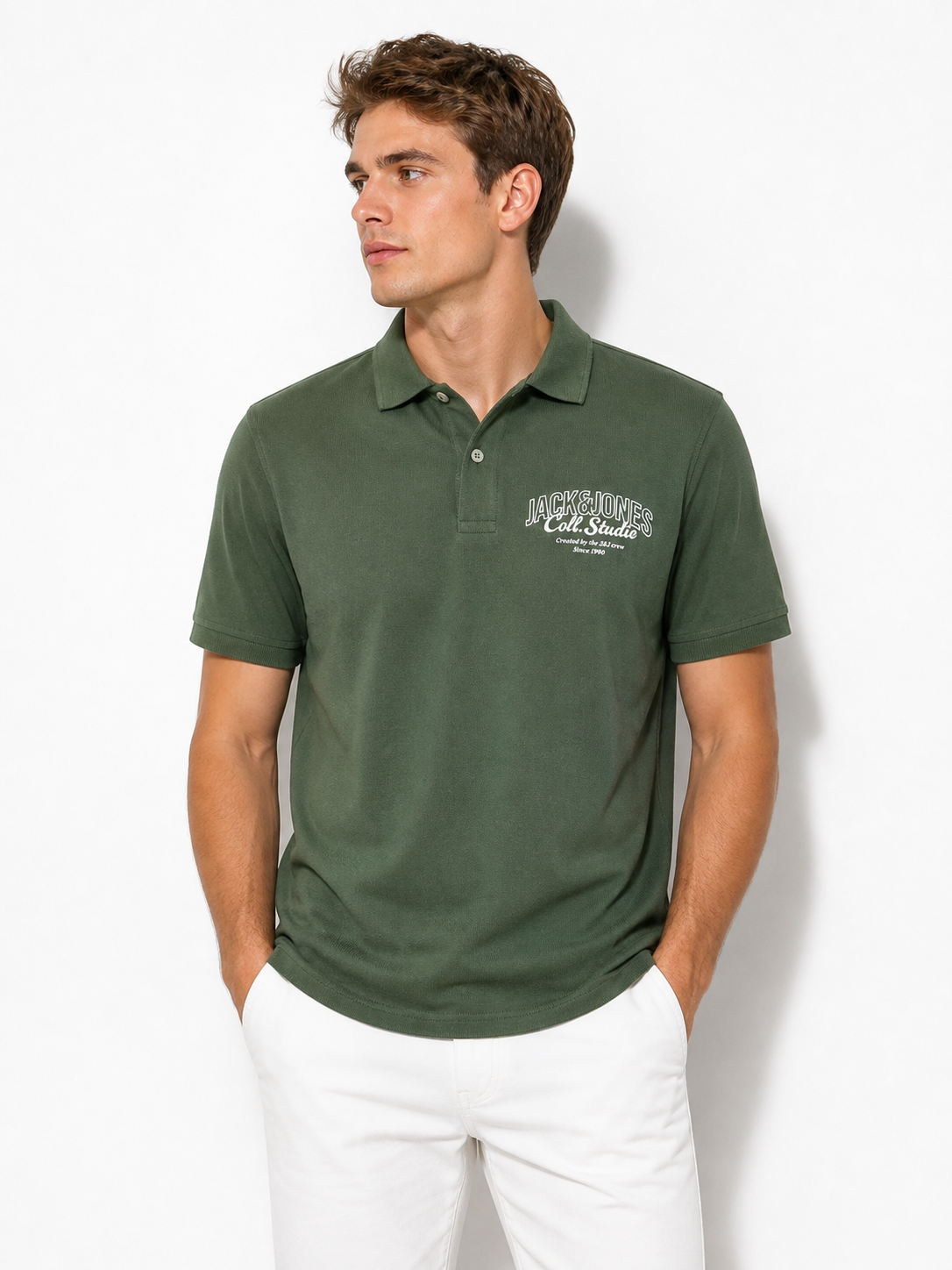 Classic Jack & Jones polo shirt with a clean casual look: