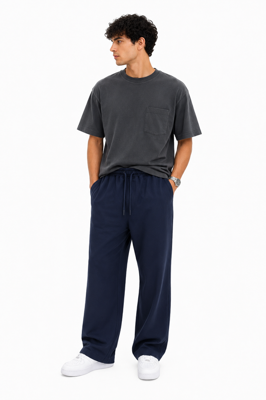 Zara Relaxed Wide-Leg Drawstring Trousers