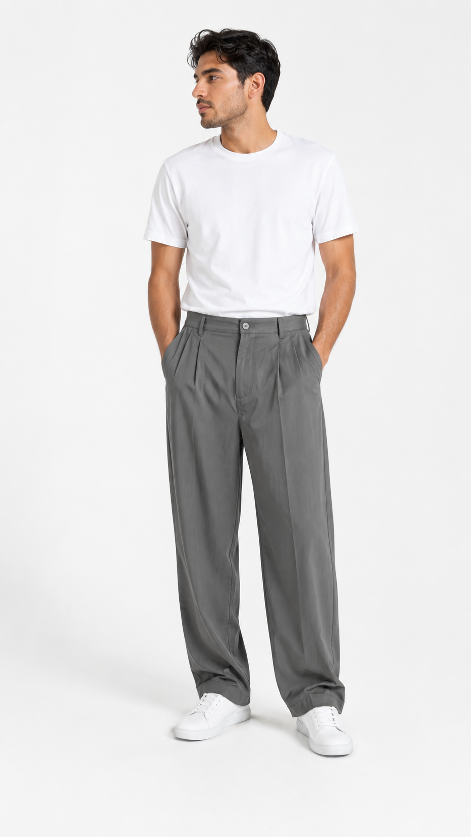 Zara Relaxed Pleated Tailored Trousers