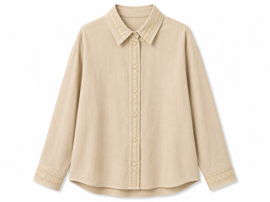 Stradivarius Embroidered Shirt – Product Description