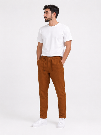 Jules Linen Blend Drawstring Pants