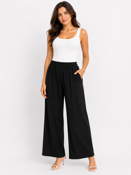 Ann Taylor Wide-Leg Pull-On Pants