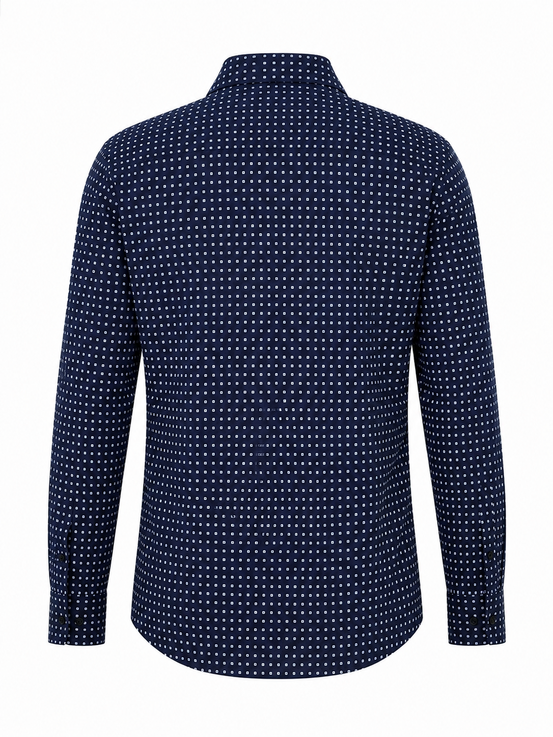 BOSS Navy Micro-Print Slim-Fit Shirt