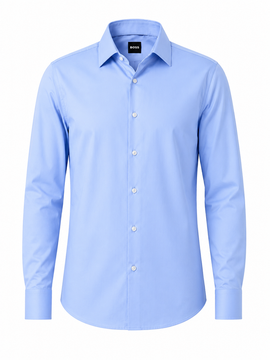 BOSS Light Blue Slim-Fit Dress Shirt