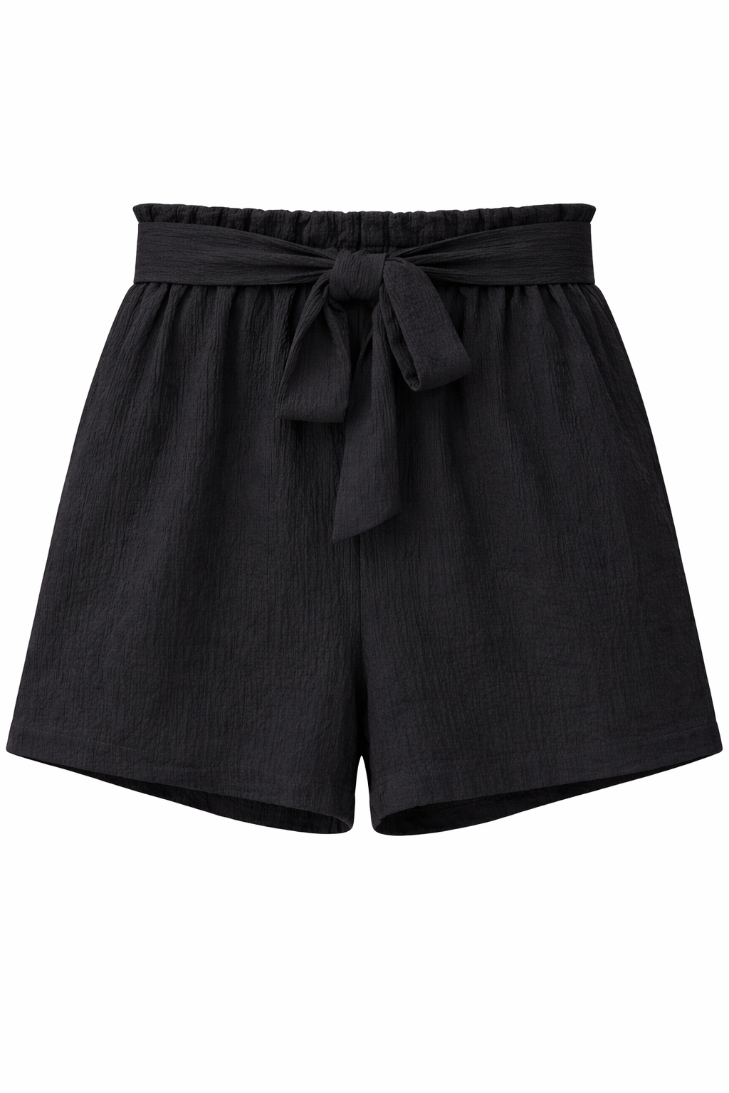 George High-Waist Tie Shorts – Black
