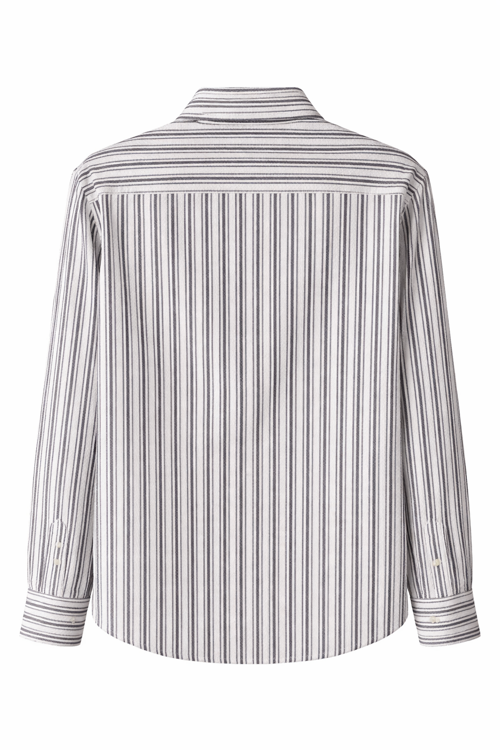 ZARA Textured Striped Shirt – White & Navy