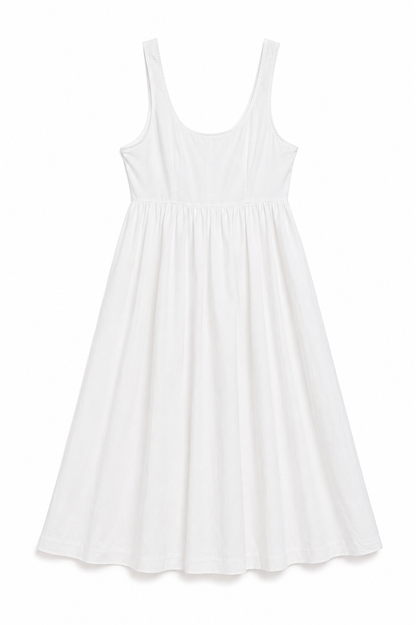 M&S Sleeveless Cotton Midi Dress