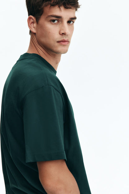 H&M Dark Green Oversized T-Shirt