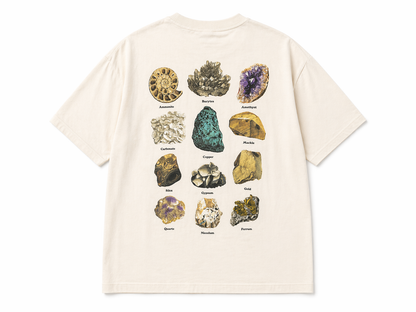 H&M Oversized Printed T-Shirt – Cream (Minimal Graphic)