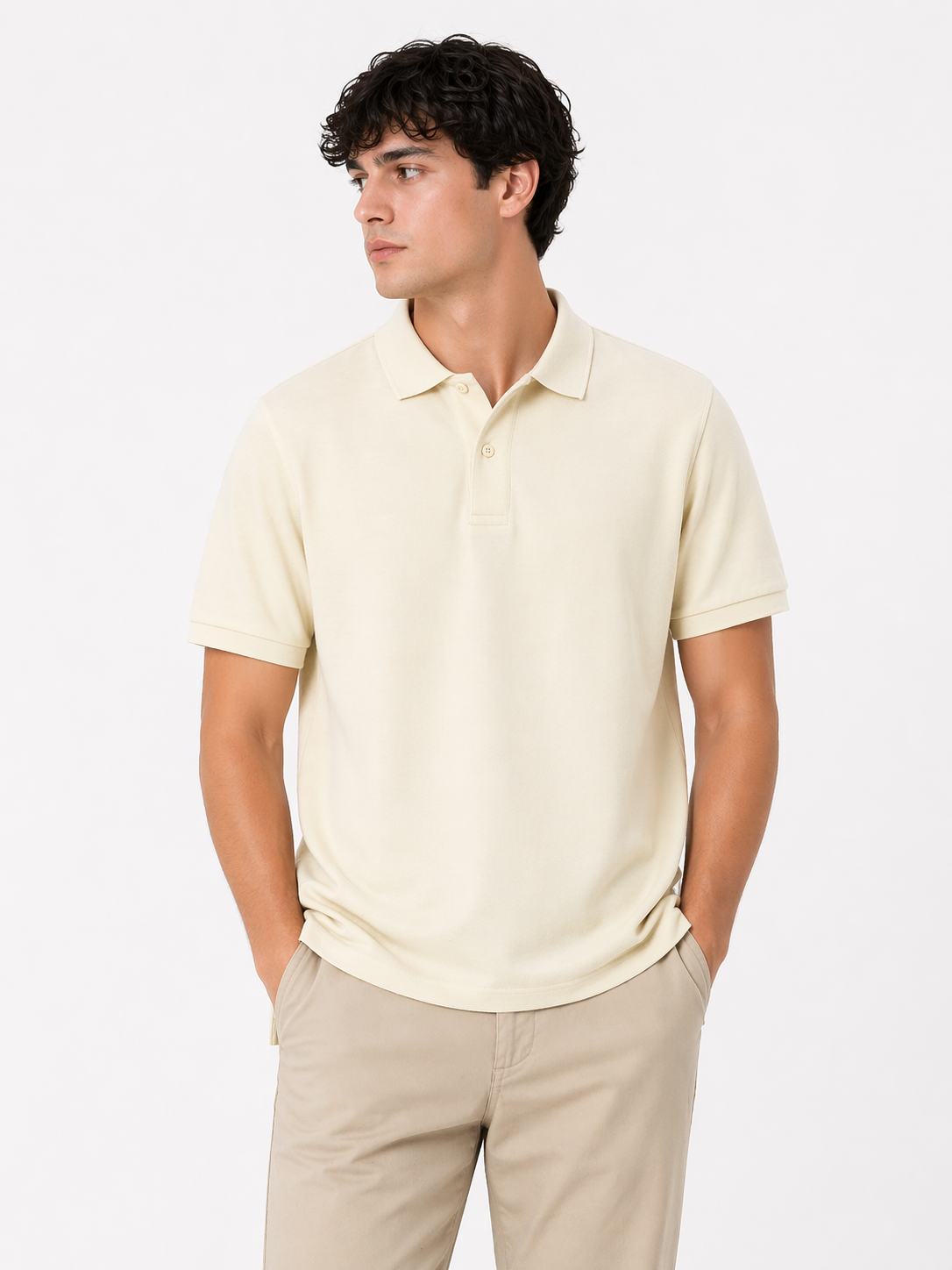Celio Beige Polo T-Shirt