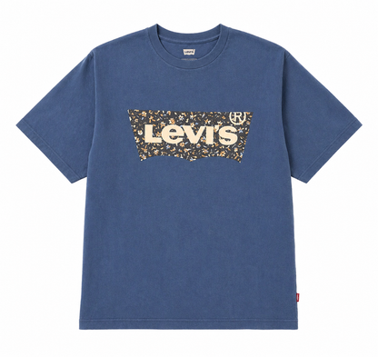 Levi’s Blue Graphic Logo T-Shirt (Floral Batwing Design)