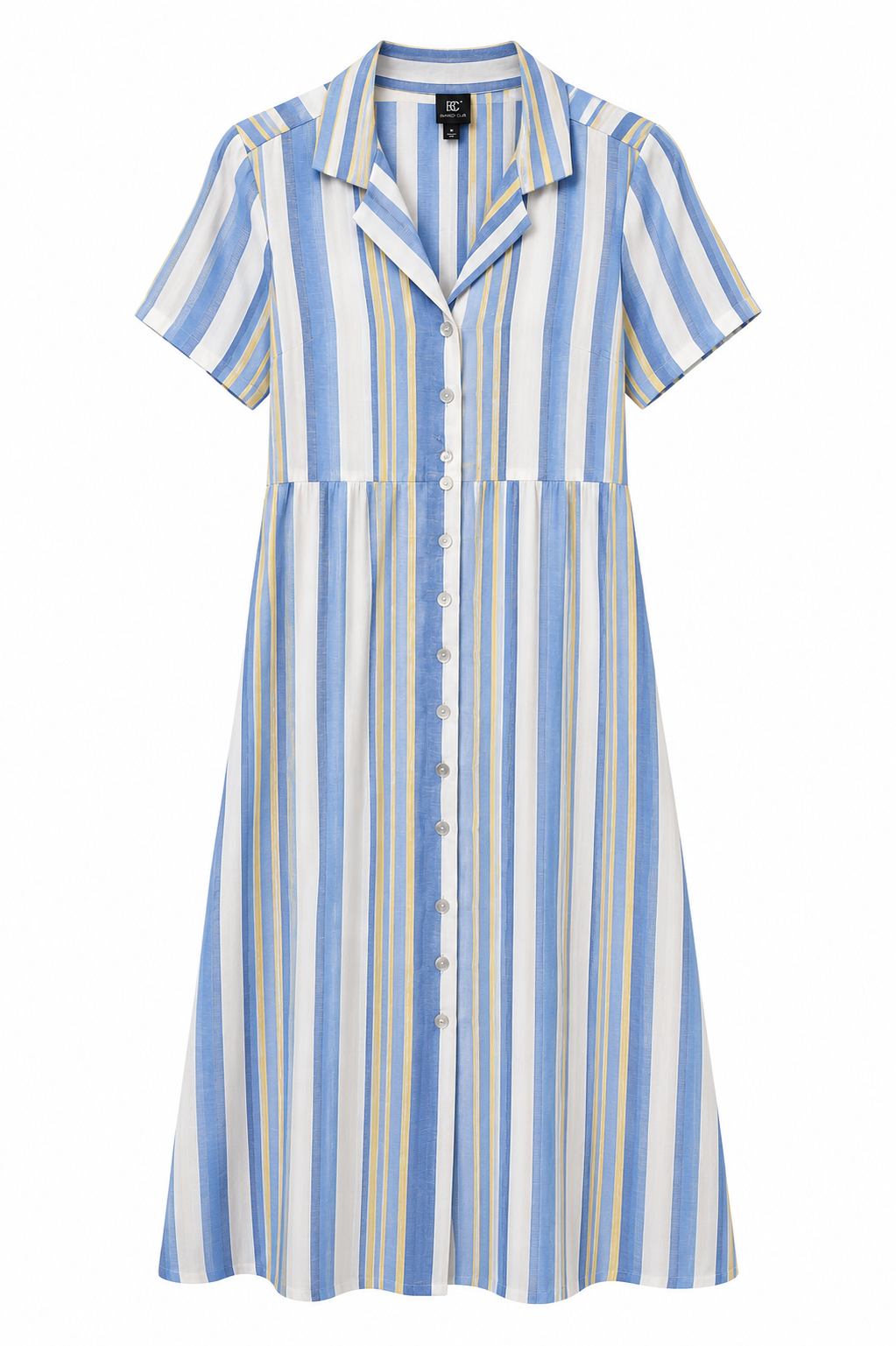 J&W Striped Shirt Midi Dress