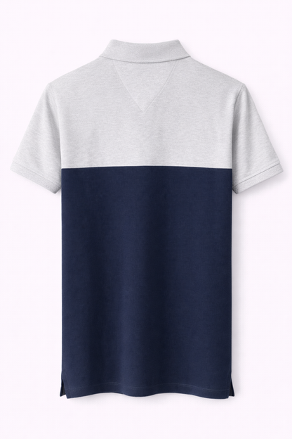 Tommy Hilfiger Color block Polo (Grey & Navy)