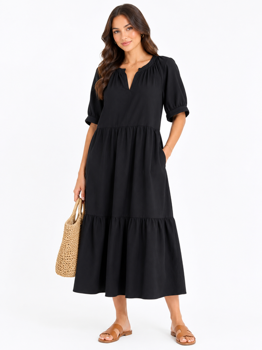 Ann Taylor Tiered Midi Dress