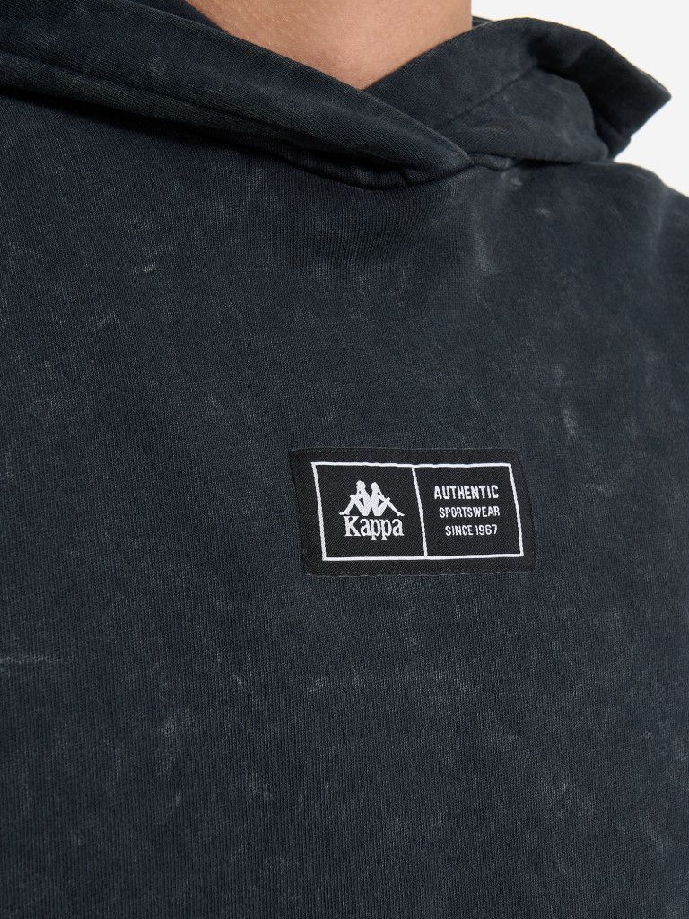 Unisex Kappa washed hoodie (black/charcoal)