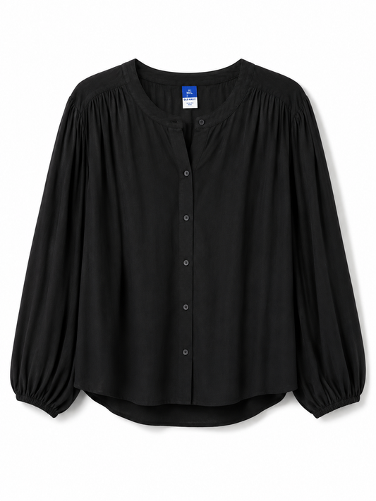 W Classic Button-Front Blouse