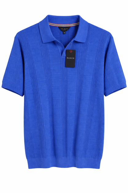 Ted Baker London Textured Knit Polo – Royal Blu