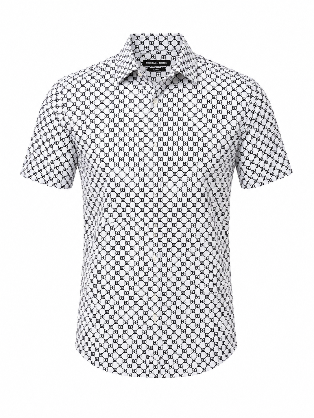 Michael Kors Monogram Print Short Sleeve Shirt