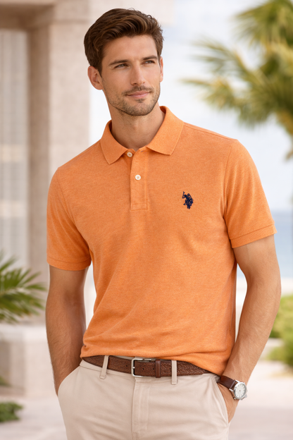 U.S. Polo Assn. Orange Polo Shirt