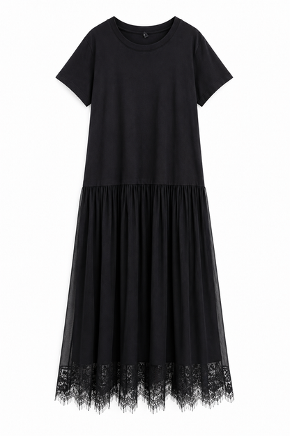 Women's Lace Hem Maxi Dress – Product Description