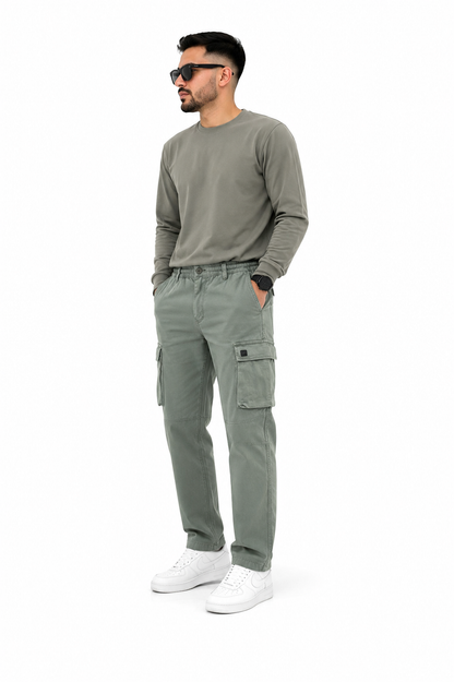Pull&Bear Washed Utility Cargo Pants