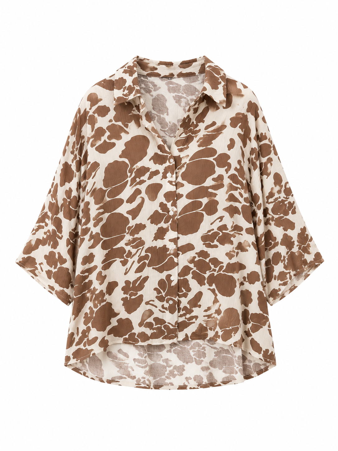 ON Brown & Cream Printed Shirt