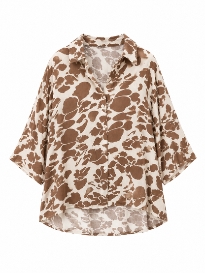 ON Brown & Cream Printed Shirt