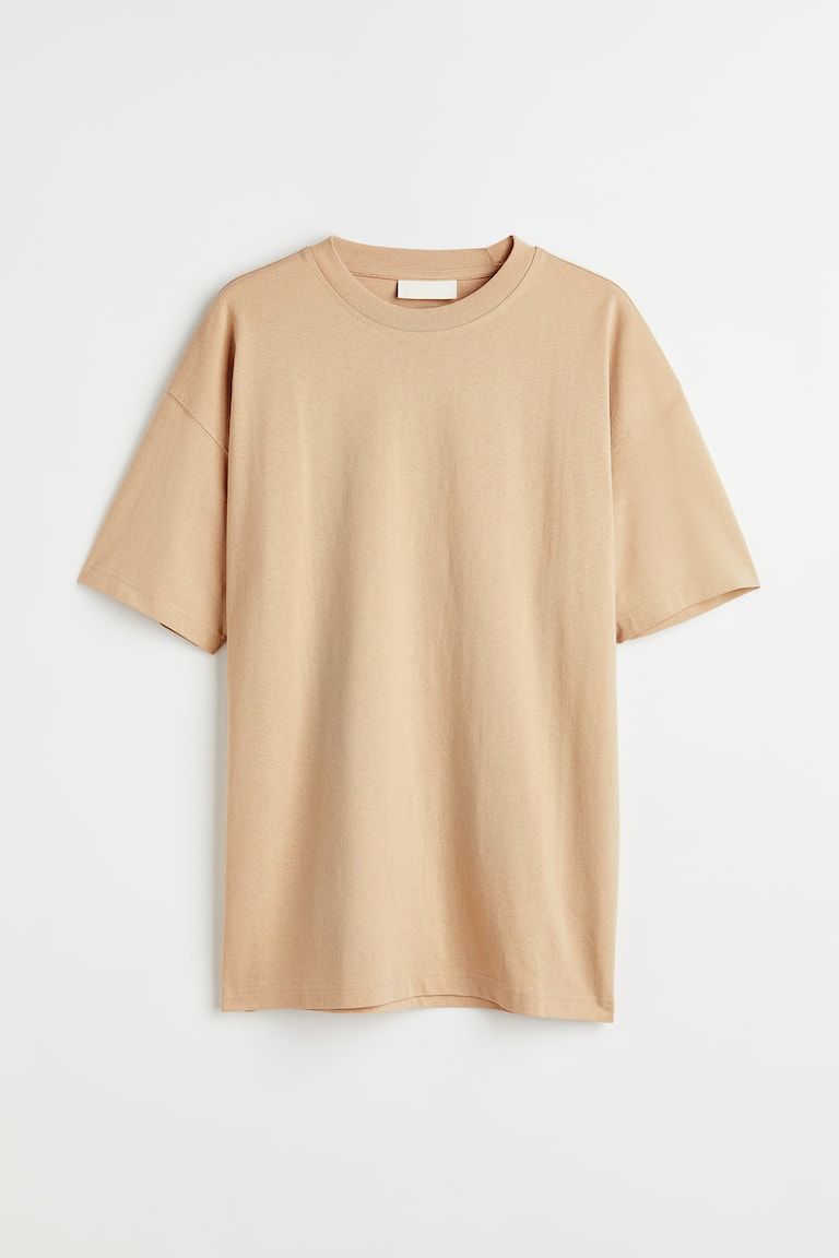H&M Light Beige Oversized T-Shirt