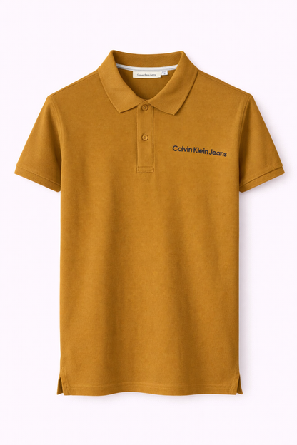 Calvin Klein Jeans Mustard / Golden Polo Shirt