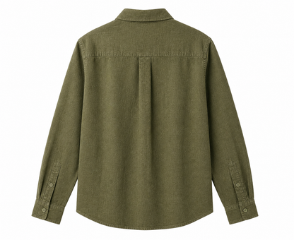 C&A Linen Shirt – Olive Green (Natural Washed Look)
