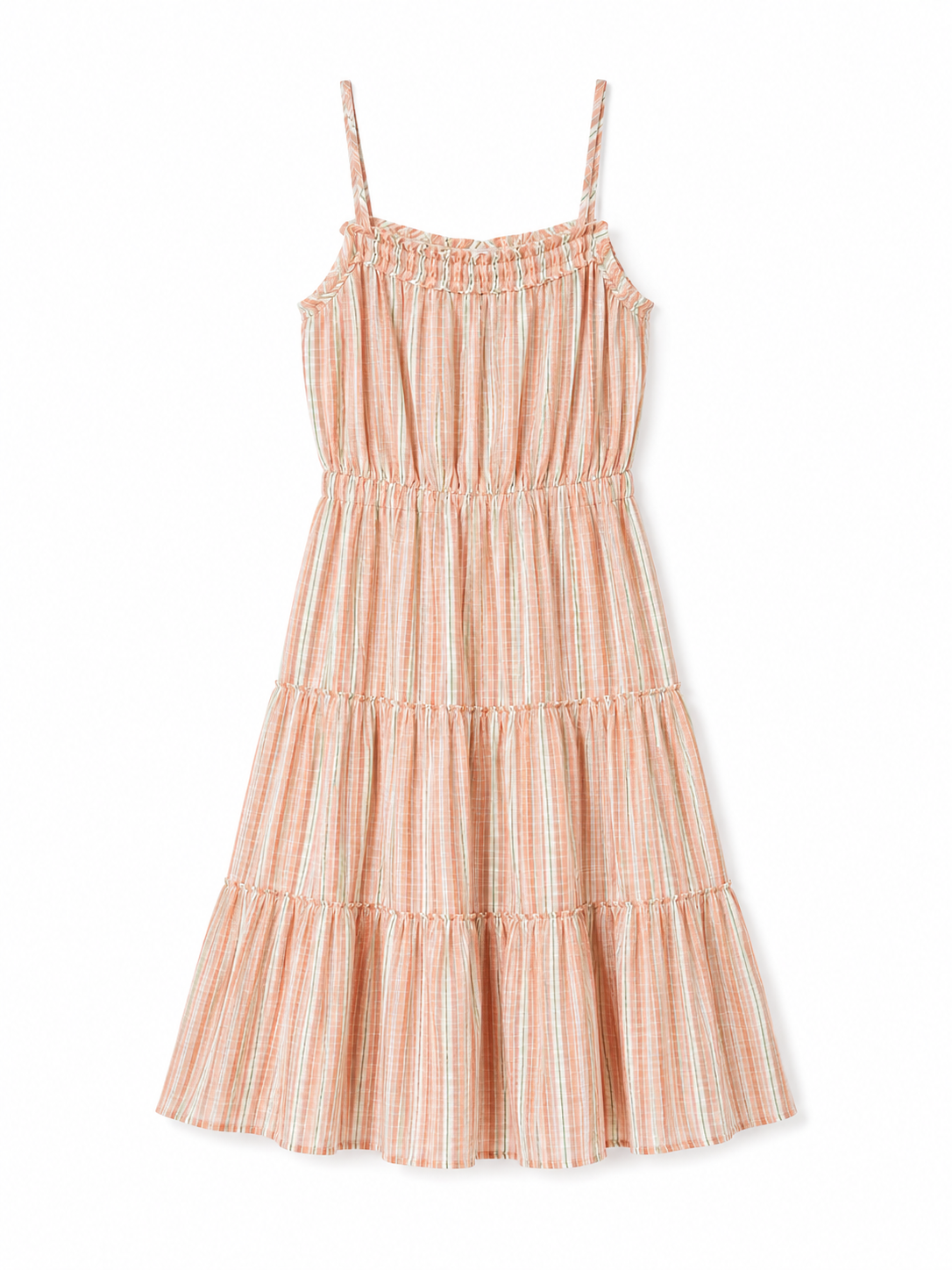 Aerie Striped Tiered Midi Dress – Product Description