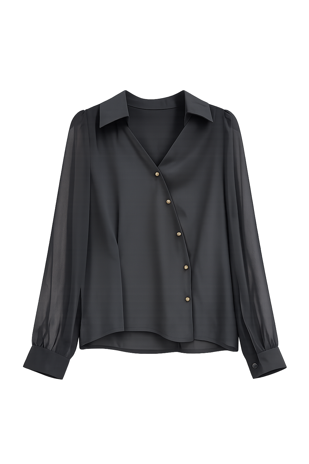 Meixi Black Elegant Blouse