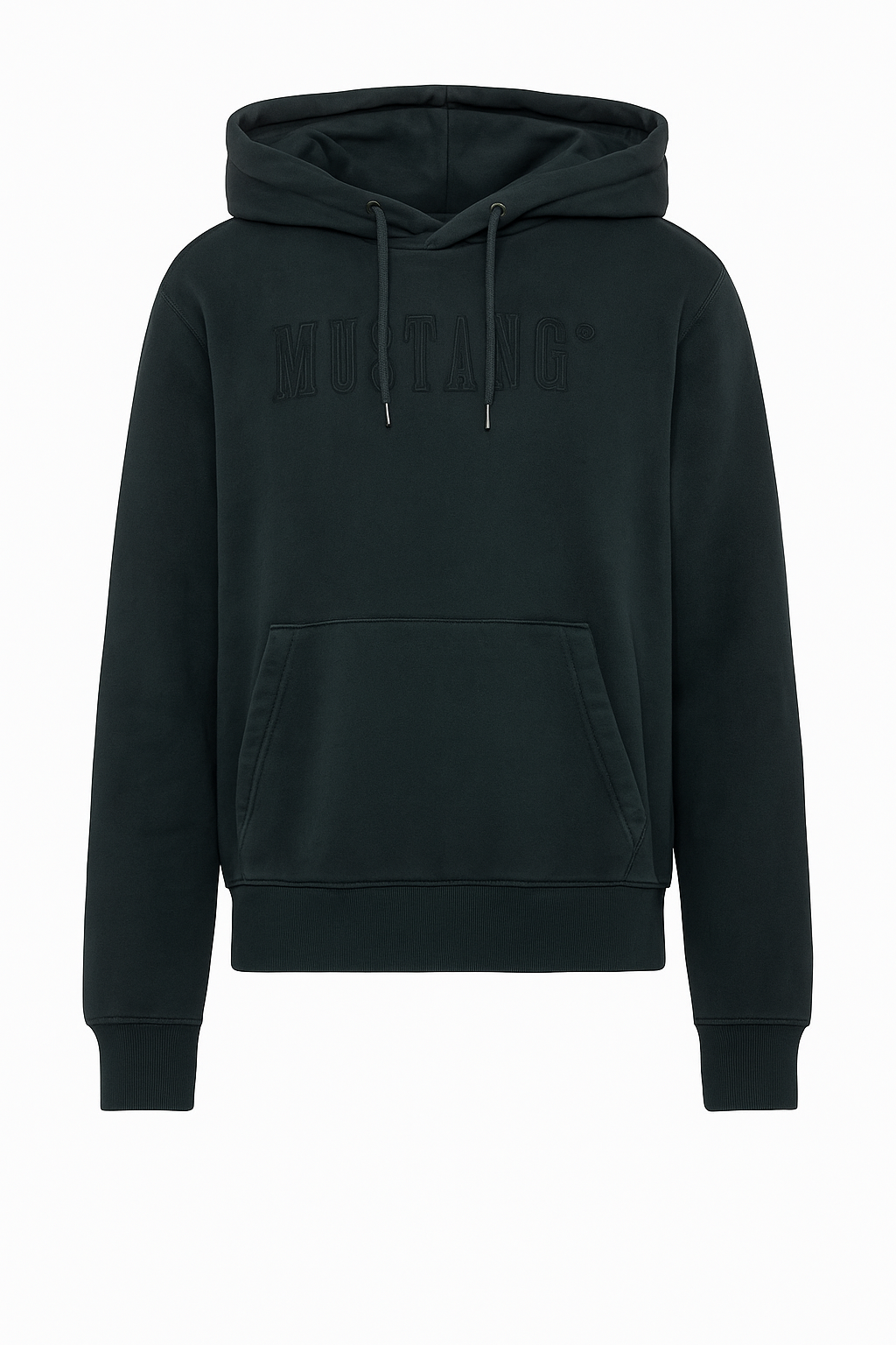 Mustang Unisex Embroidered Logo Hoodie – Black