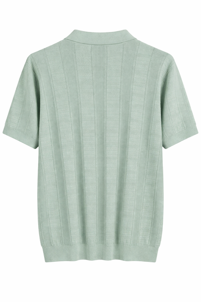 Ted Baker London Textured Knit Polo – Sage Green
