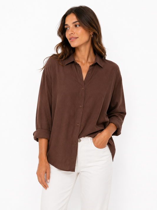 Stradivarius Oversized Button-Up Shirt