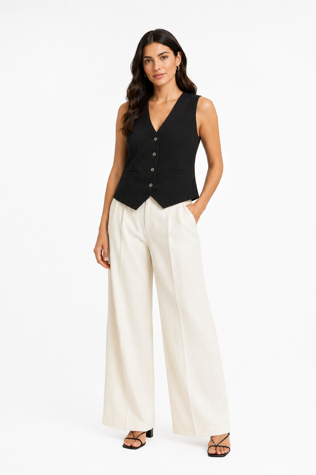Sijnature Black Tailored Vest