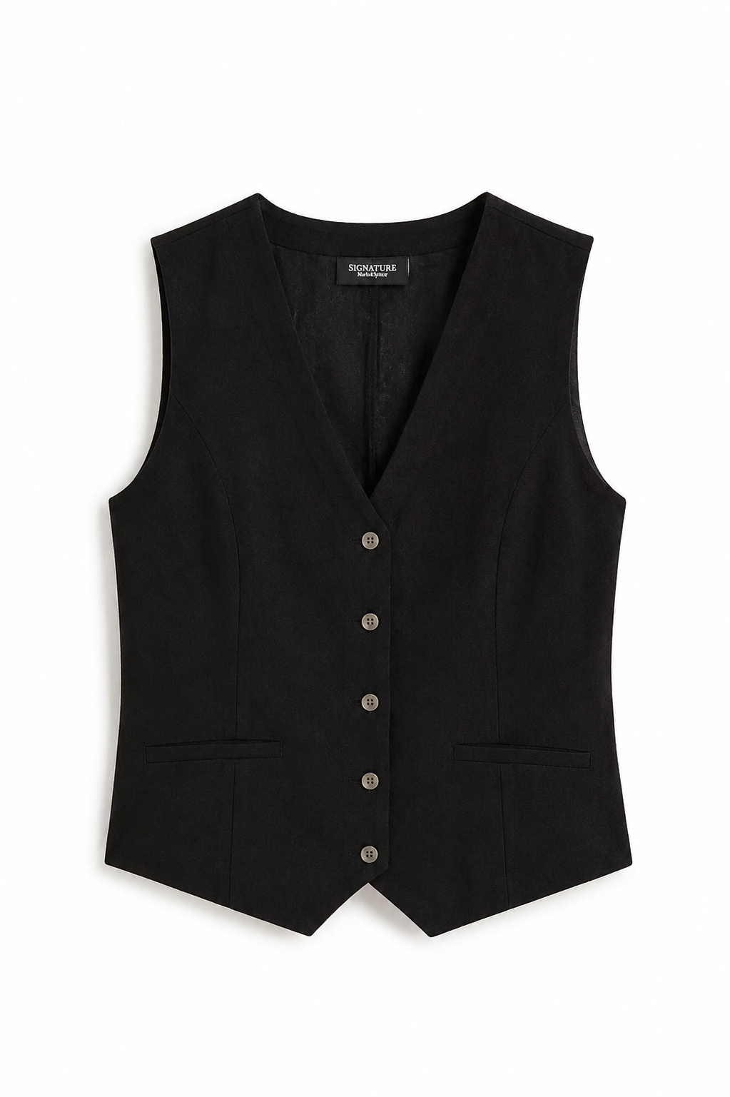 Sijnature Black Tailored Vest