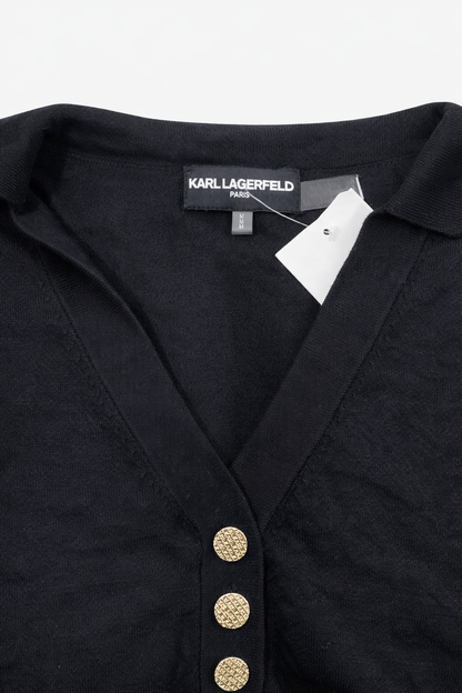 Karl Lagerfeld Paris Knit Blouse – Black