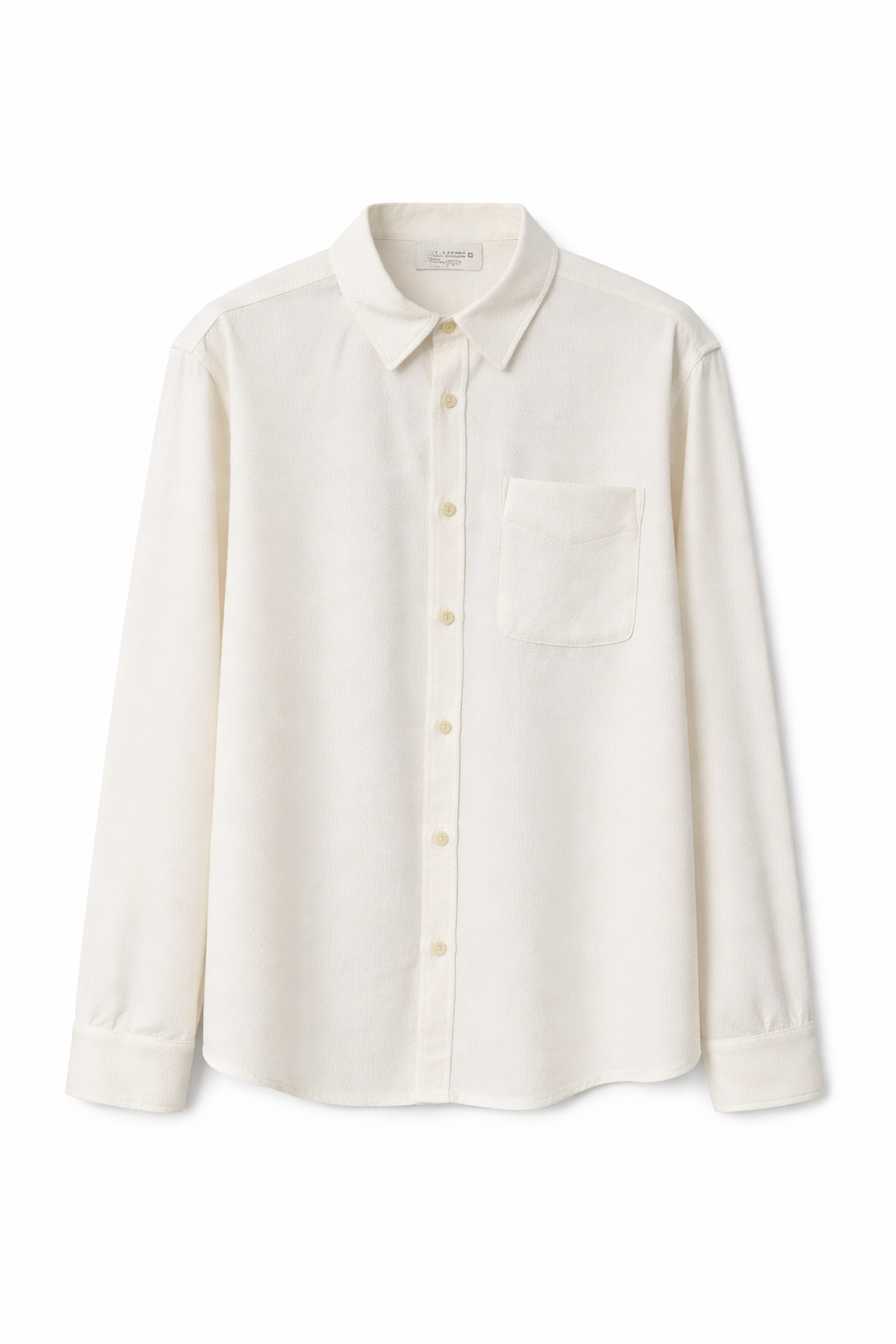 ZARA Textured Essential Shirt – Off White