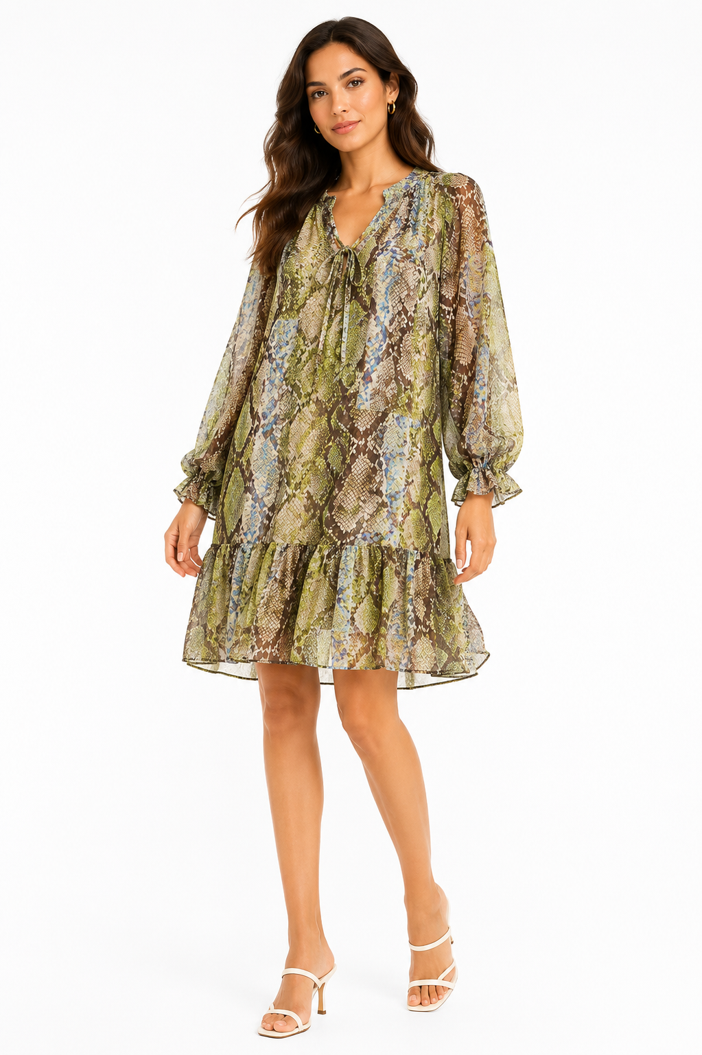 Women's Snake Print Chiffon Dress – Guess