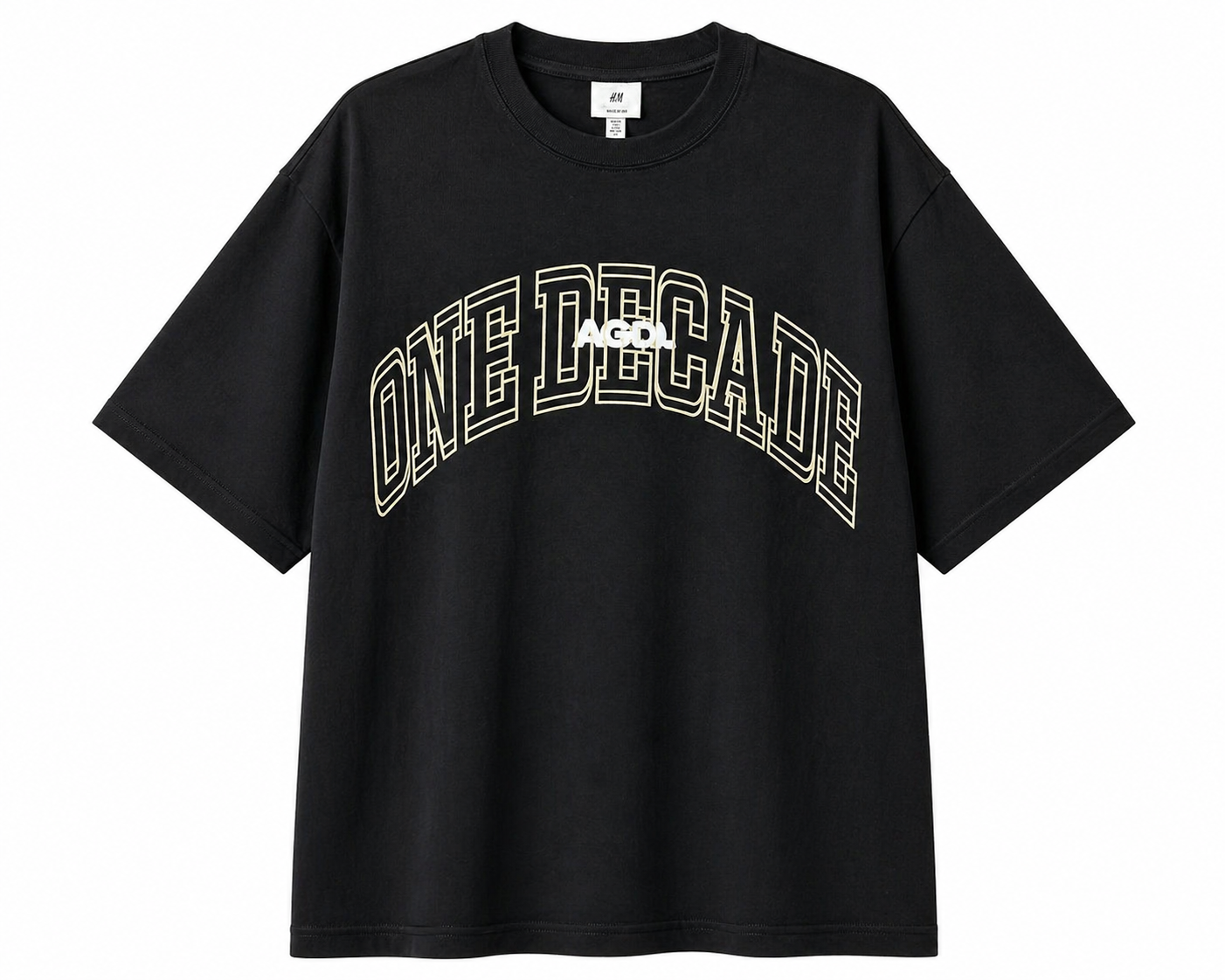 H&M Black “One Decade” Graphic T-Shirt