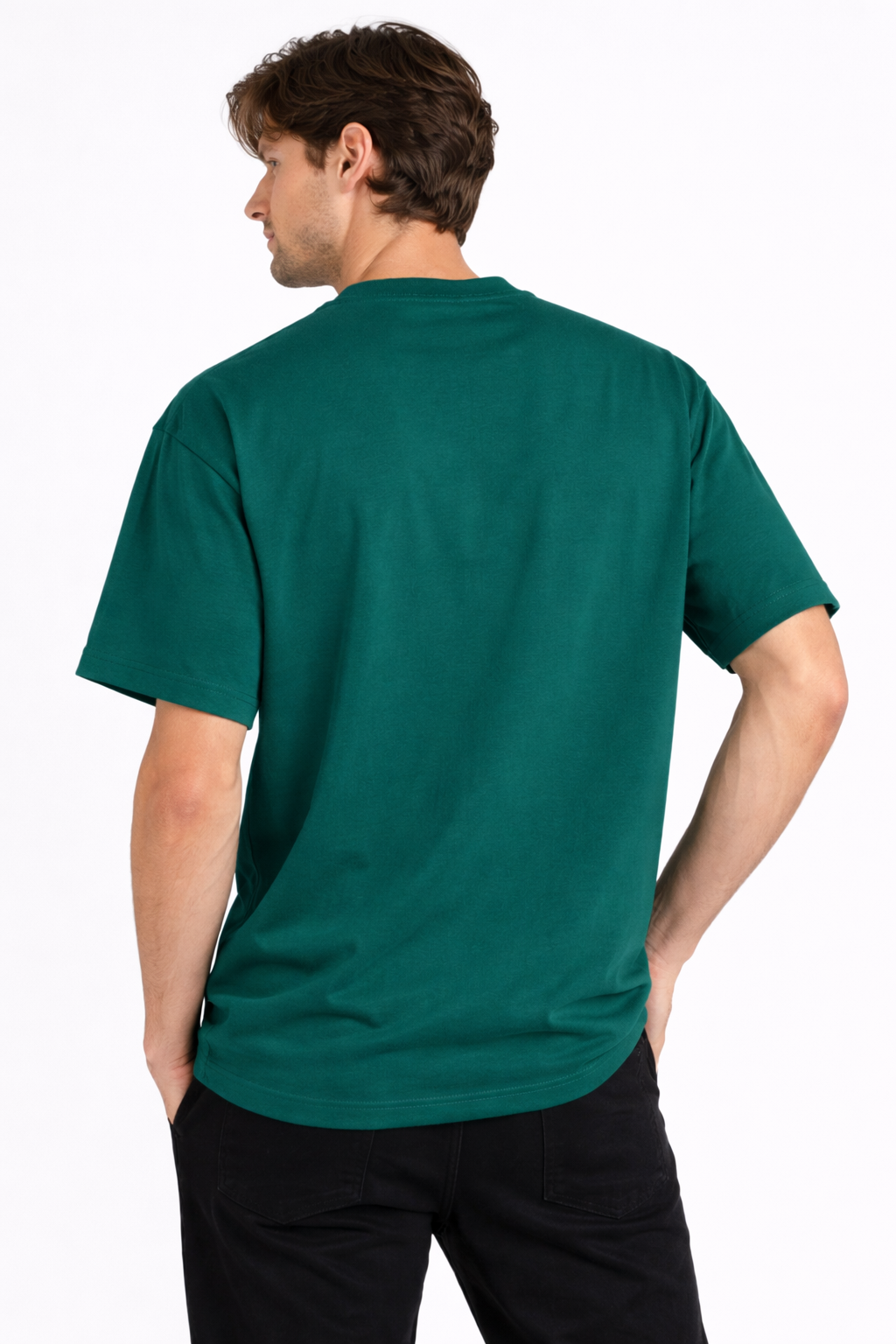 H&M Dark Green Oversized T-Shirt