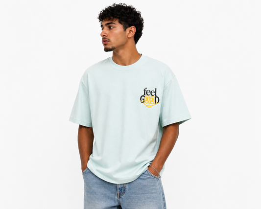 H&M Light Mint “Feel Good” Graphic T-Shirt