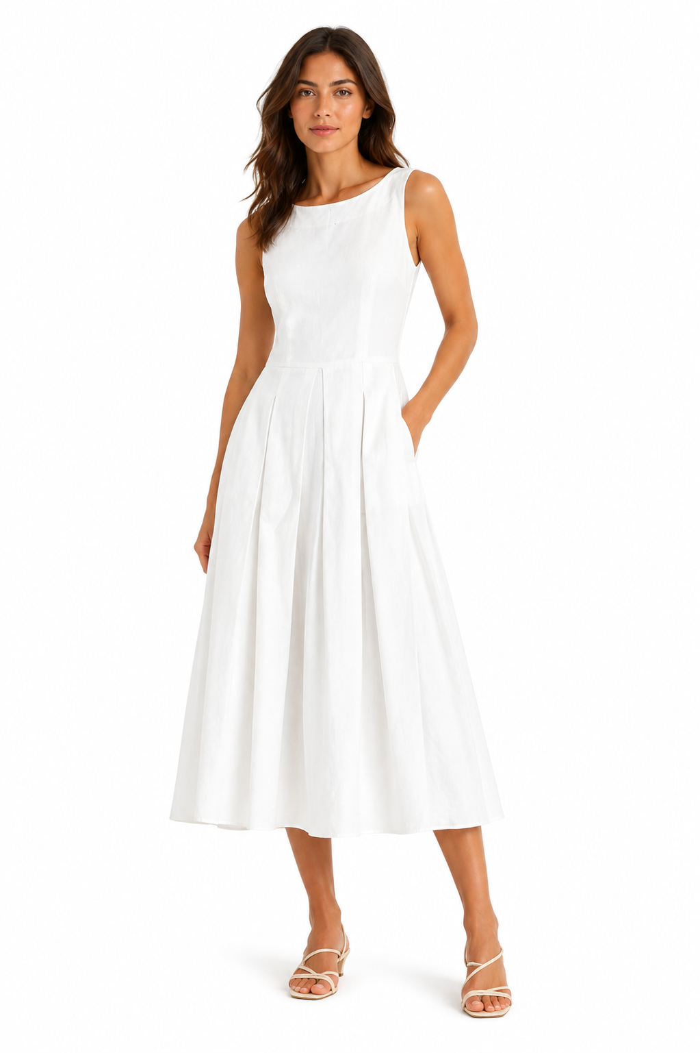 French Connection Women's Sleeveless Midi Dress